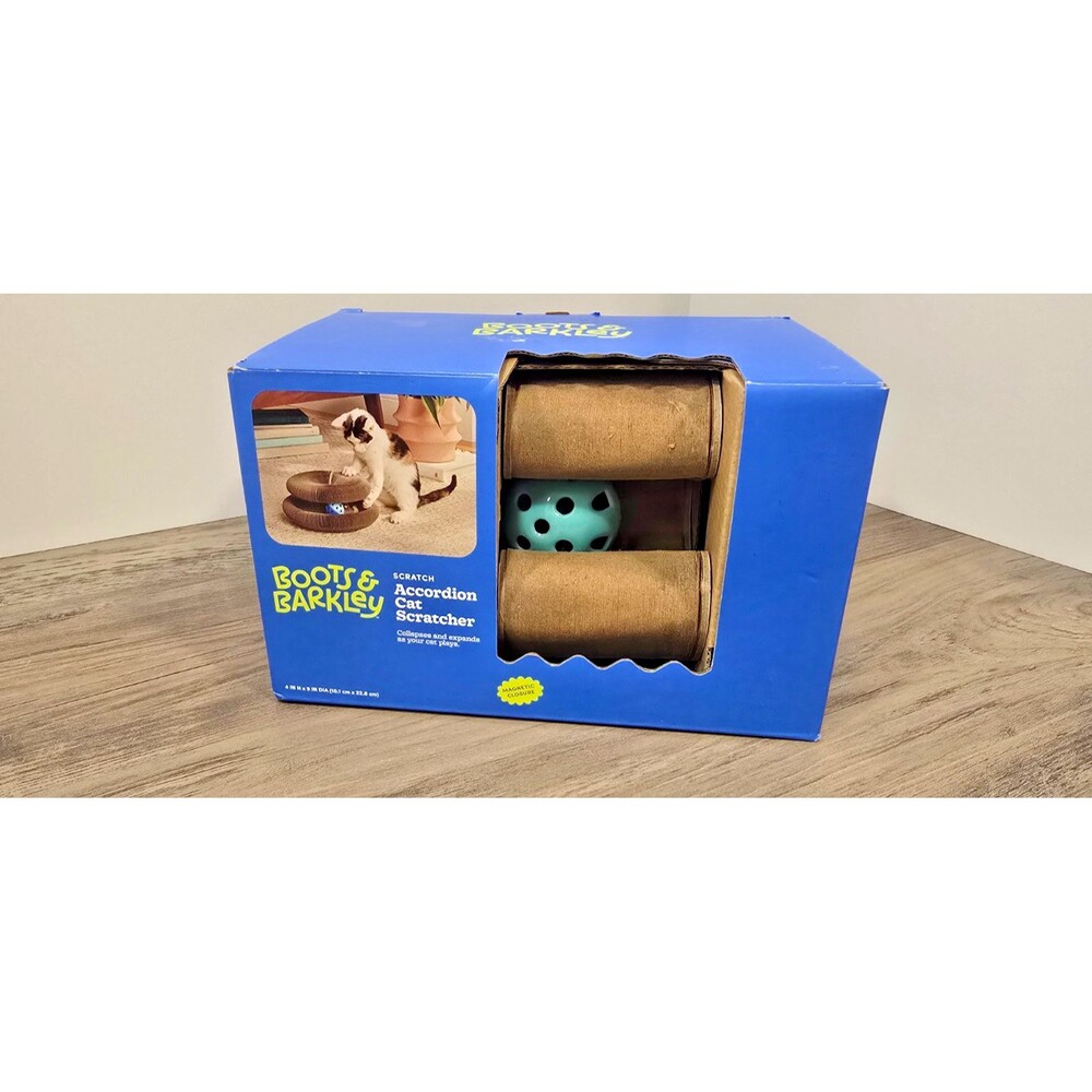New Boots & Barkley Accordion Cat Scratcher with Rolling Ball – FREE SHIPPING!